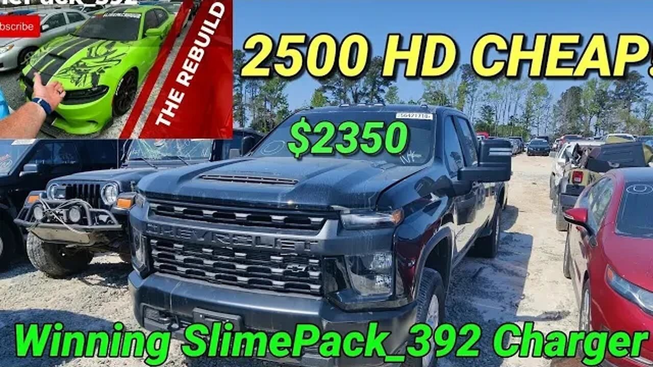 Winning The @Slimepack392 Charger, Copart Walk Around, Cheap NEW 2500 HD Duramax