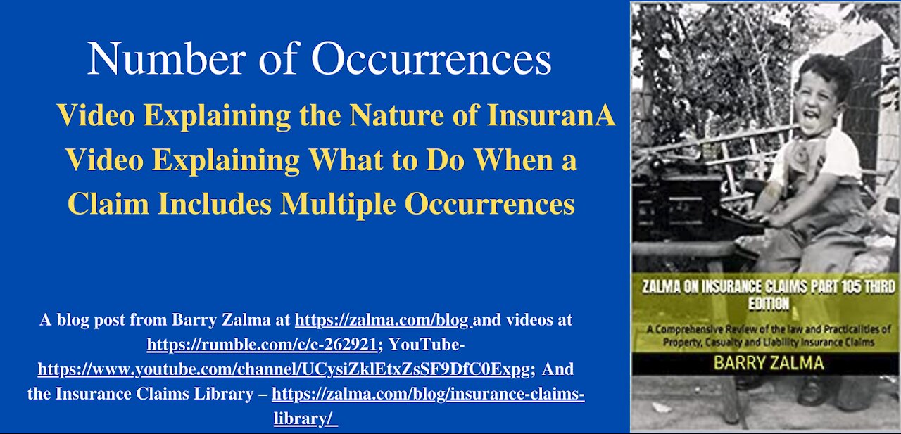 A Video Explaining What to Do When a Claim Includes Multiple Occurrences