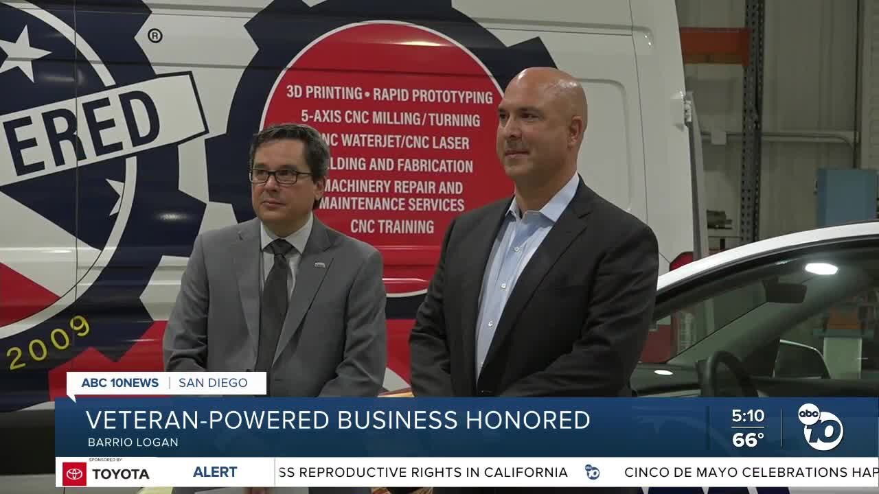 San Diego veteran-powered business honored