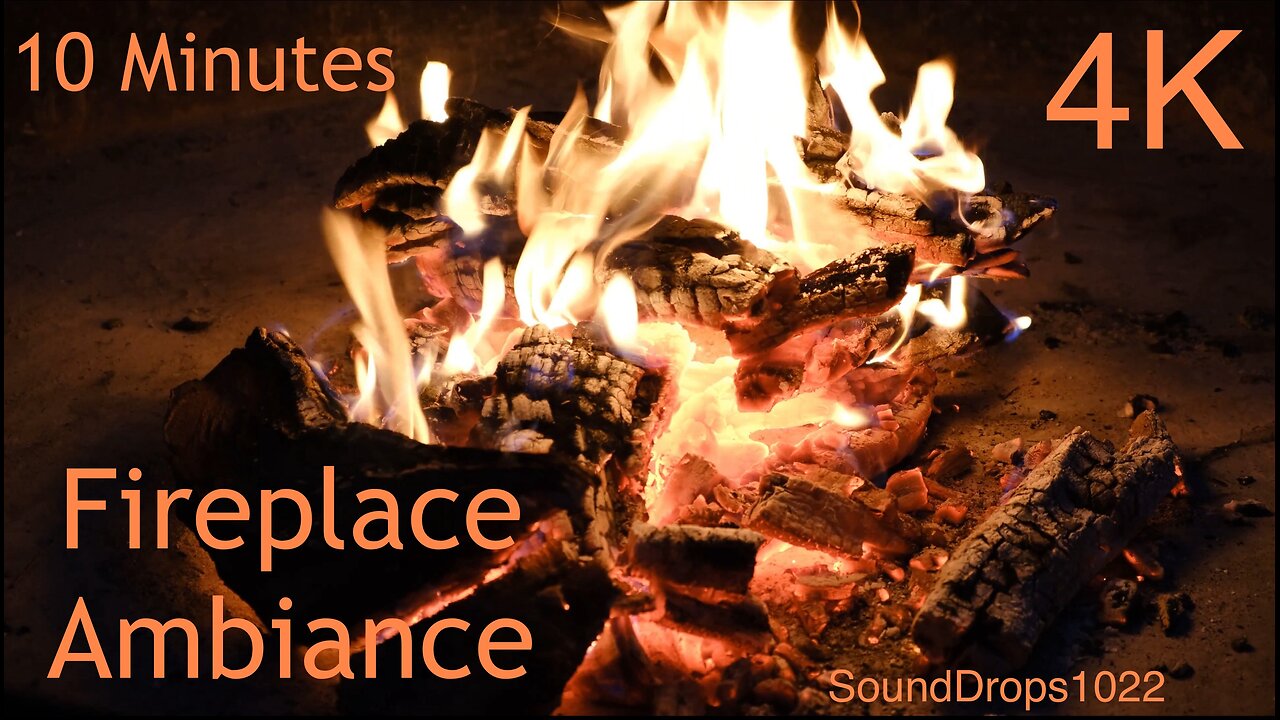 10-Minute Warm Fireplace Sounds