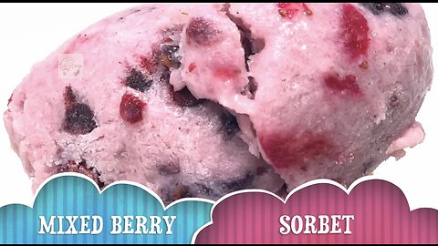 Cone-quer the heat with this Mixed Berry Sorbet! 🍦🤤