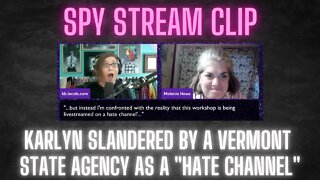 Karlyn Borysenko is slandered by a VT state agency as a "hate channel" for exposing their grooming