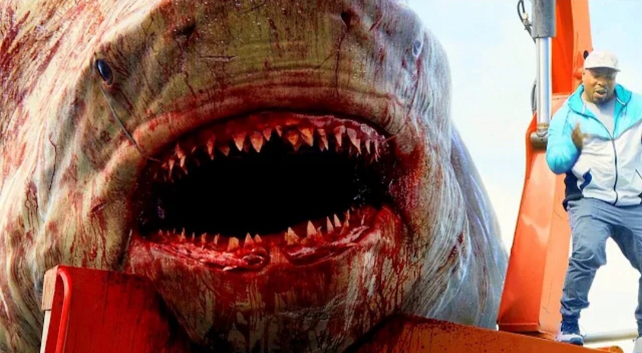 Megalodon Jumps Out Of Water Scene The Meg (2018) Movie Clip HD
