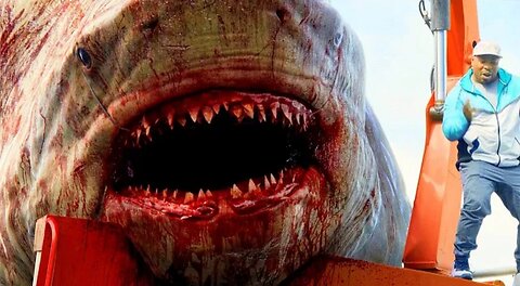Megalodon Jumps Out Of Water Scene The Meg (2018) Movie Clip HD