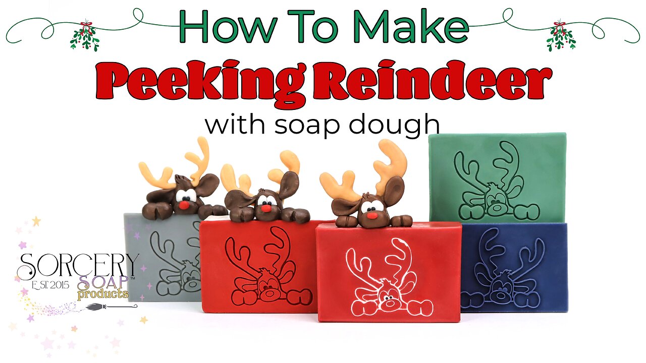 Reindeer Peeking Soap | How To Make Reindeer Christmas Soap