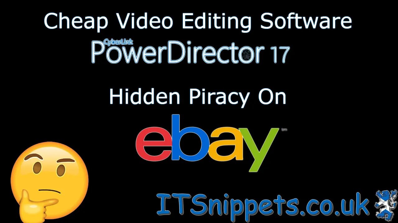 Cheap Video Editing Software - Hidden Piracy On Ebay (Power Director) (@itsnippetscouk)