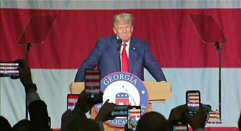 TRUMP MAKES FIRST PUBLIC APPEARANCE IN GEORGIA SINCE BEING INDICTED