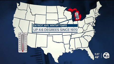 Average Detroit temperature soars almost 5 degrees in 50 years. What that means for our winters