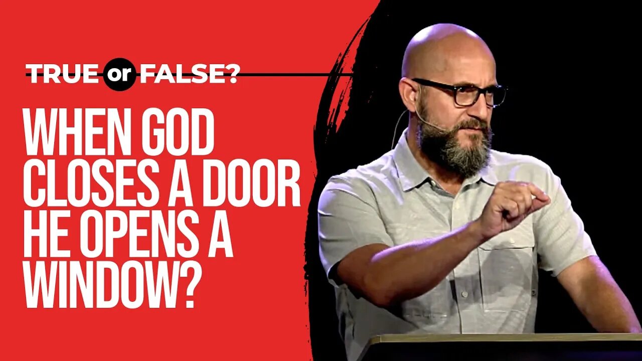 When God Closes A Door He Opens A Window?