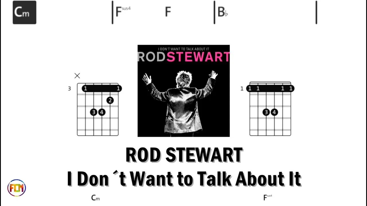 ROD STEWART I Don´t Want to Talk About It - (Chords & Lyrics like a Karaoke) HD