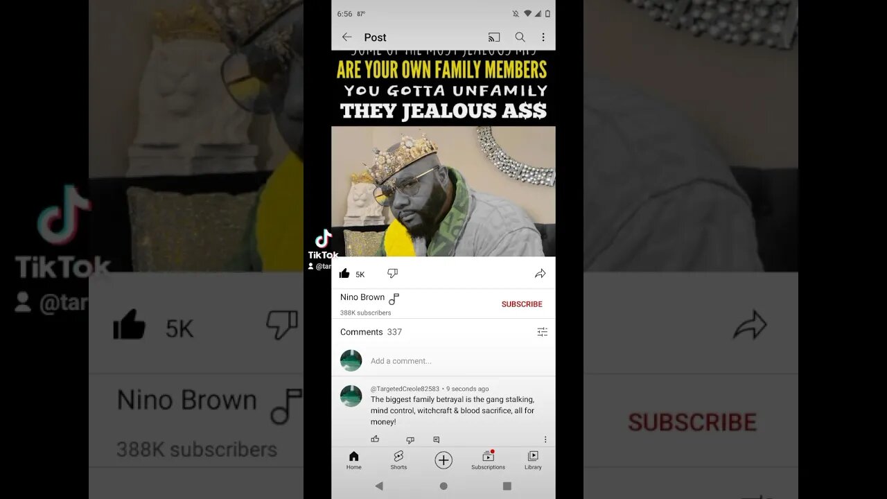 Jealous #gangstalking family members