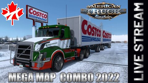 ATS 1.43 LIVE 2022 #9 Mega Map Combo (American Truck Simulator) ProMods Canada Added