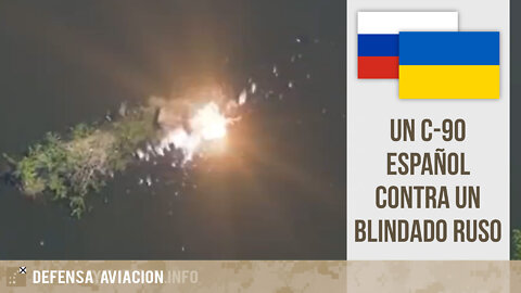 Un lanzacohetes C-90 español contra un blindado ruso