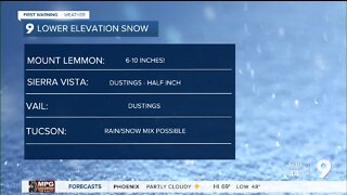 Lower snow Wednesday night