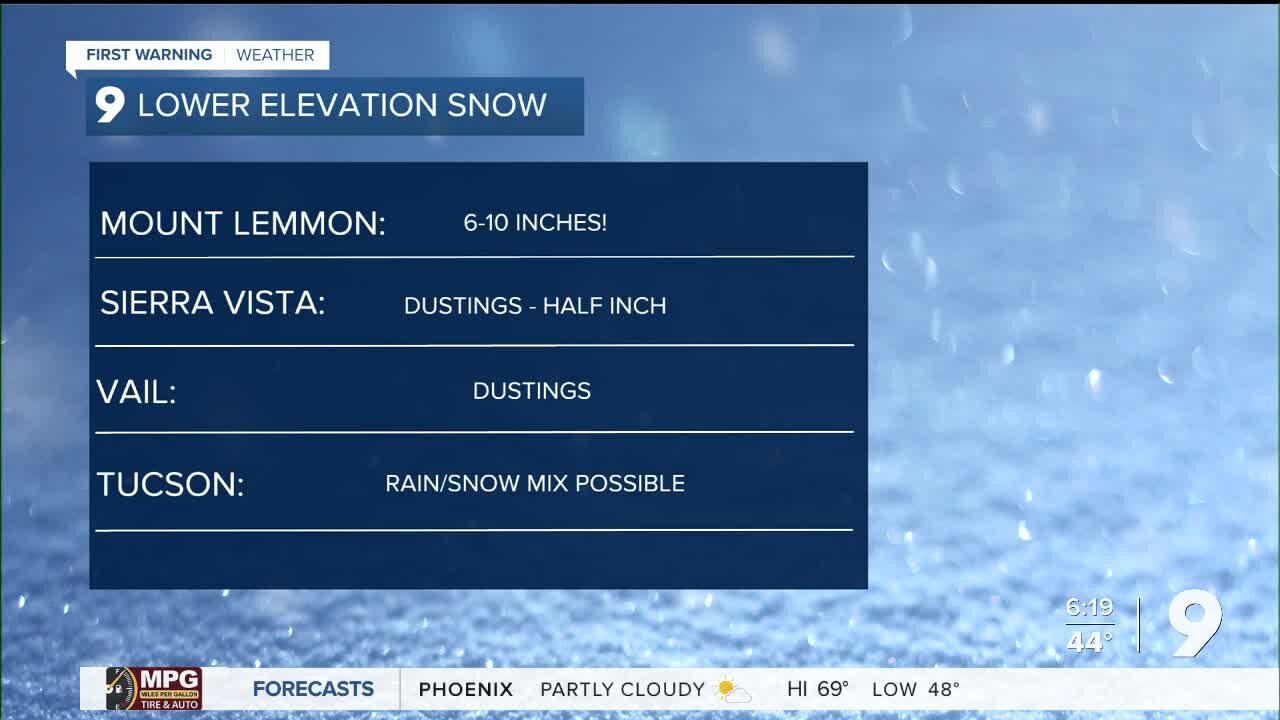 Lower snow Wednesday night