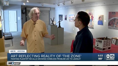 Art gallery owner documents life in 'The Zone' through paintings