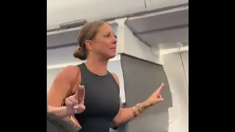 Woman sees Reptilian on Airliner Video