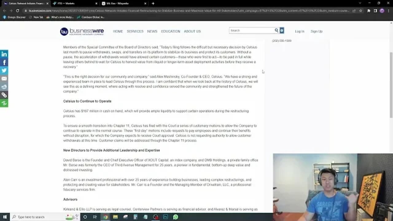 Celsius enters Chapter 11 bankruptcy + How to survive the crypto winter