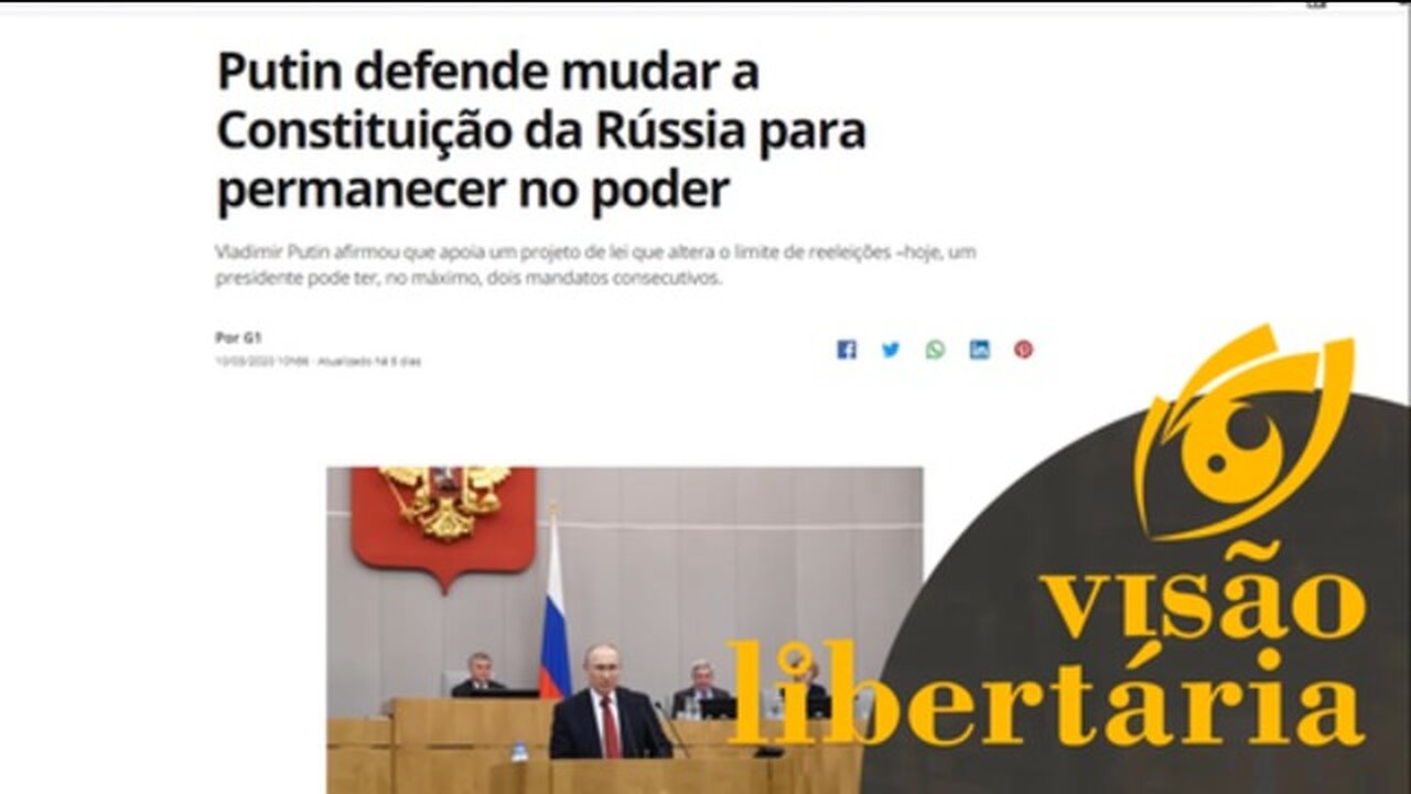 Putin quer mudar a Constituição da Rússia para permanecer no poder | VL- 17/03/20 | ANCAPSU