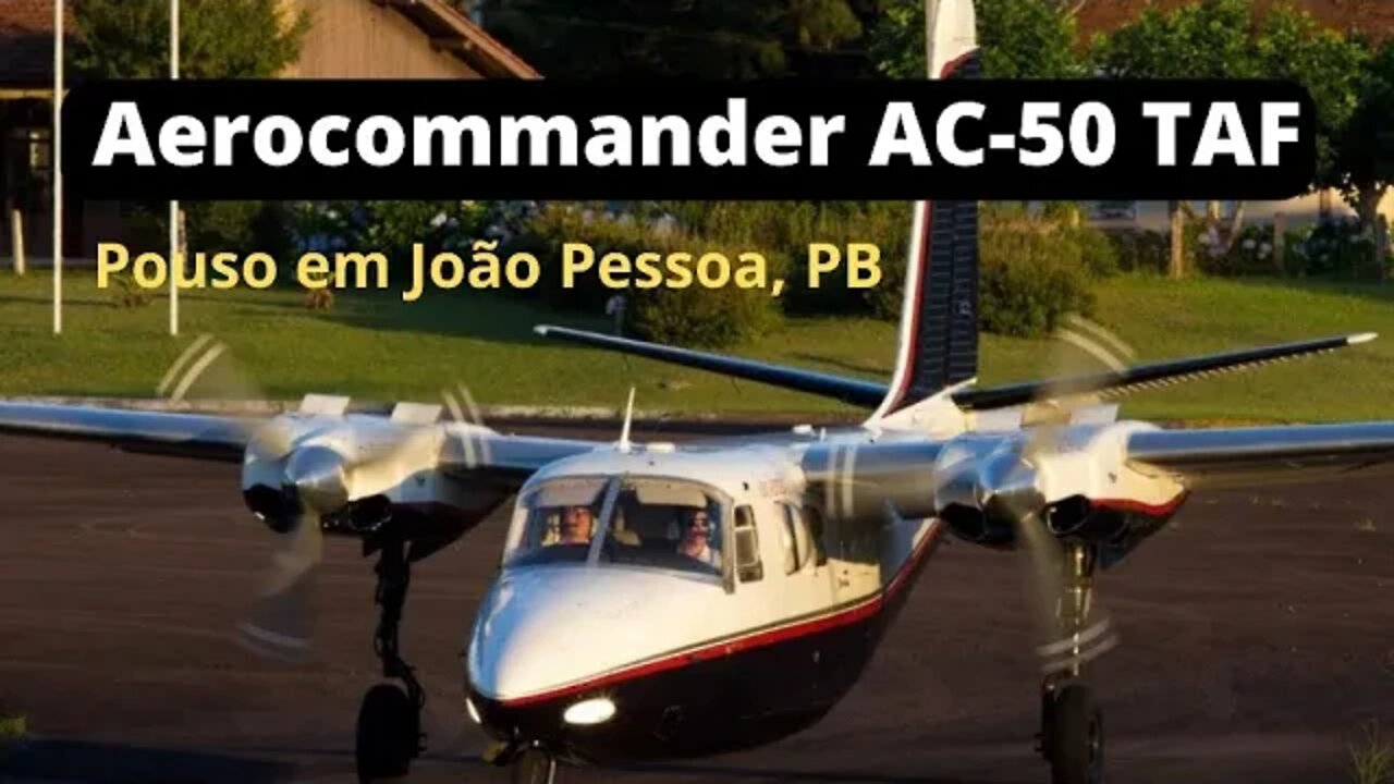[ VÍDEO RARO ] Aerocommander AC-50 PP-SEA (TAF) Pousando em João Pessoa (anos 90) #aviação #avião