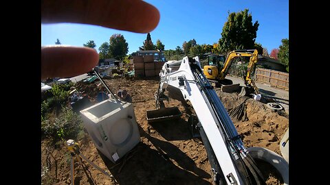 Installing precast concrete manhole