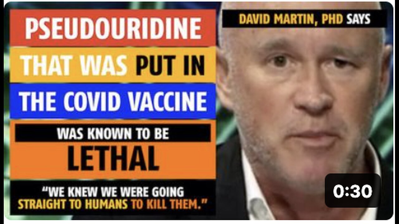 Pseudouridine, that was put in the COVID vaccine, was known to be lethal, says David Martin, PhD