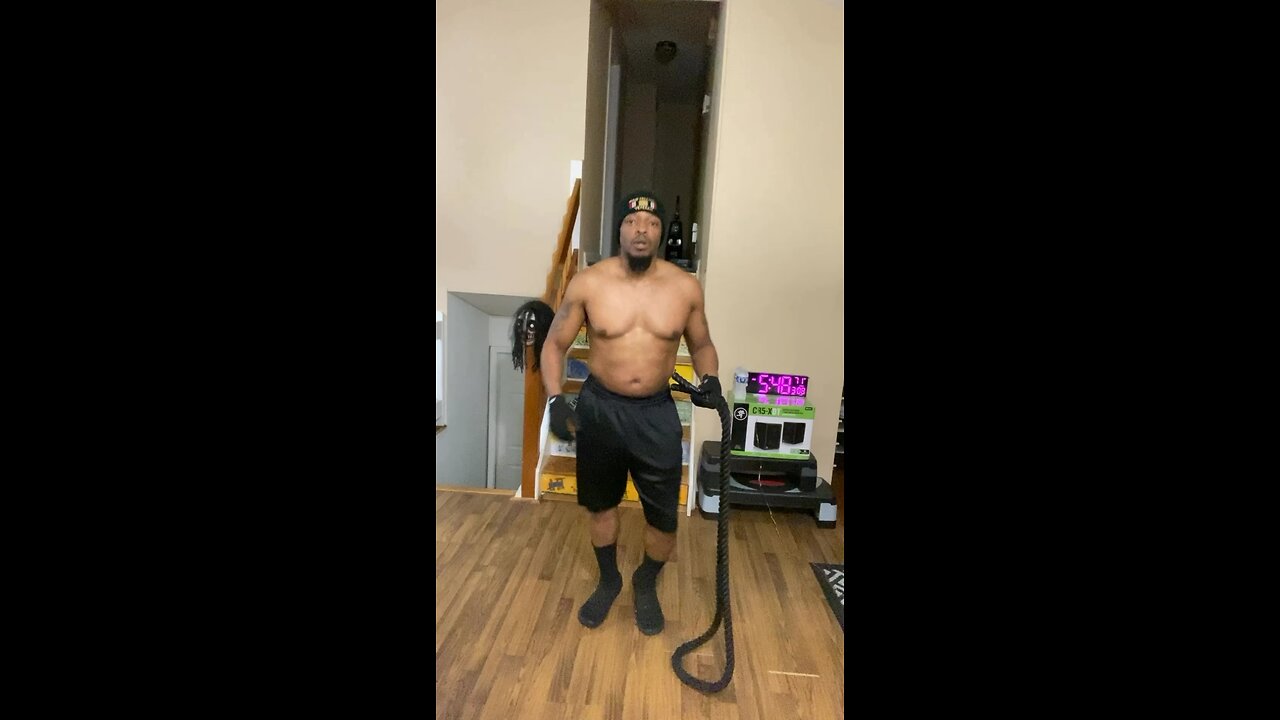 Workout on 3-8-24 Battle Rope Jumprope round 1-6 #viral #fyp #TheJJordanFitness #workout