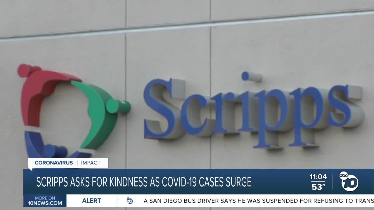 Scripps asks for kindness as COVID-19 cases surge