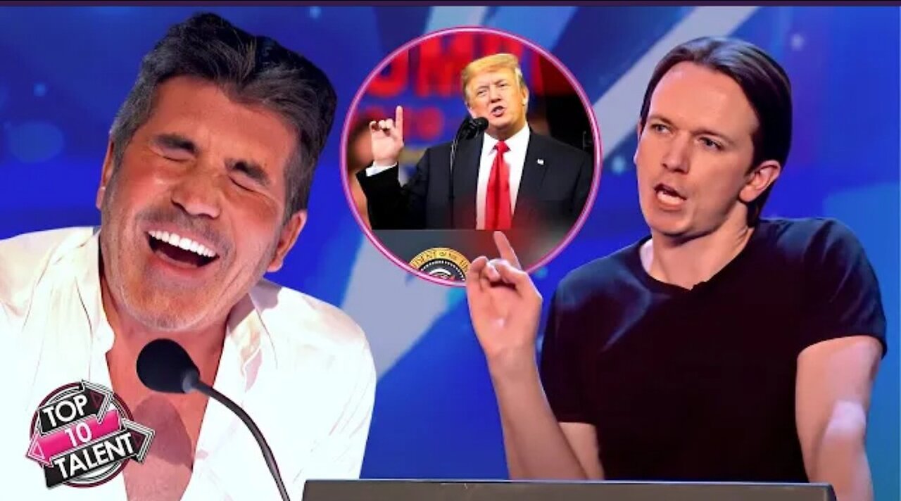 BEST Donald Trump Impression Has Simon Cowell LOL!