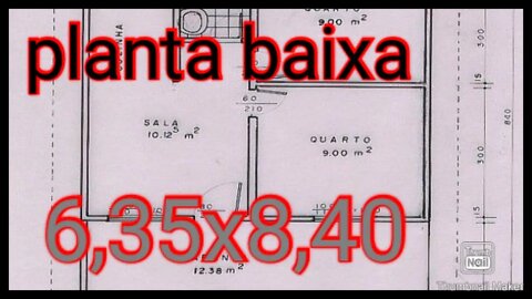 planta baixa 6,35x8,40