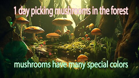 1 day picking mushrooms in the forest 4- mushrooms have many special colors