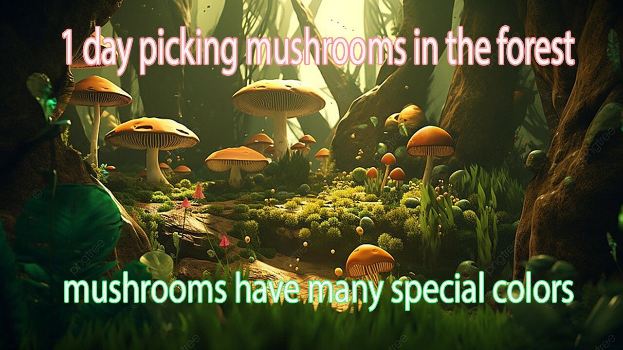 1 day picking mushrooms in the forest 4- mushrooms have many special colors