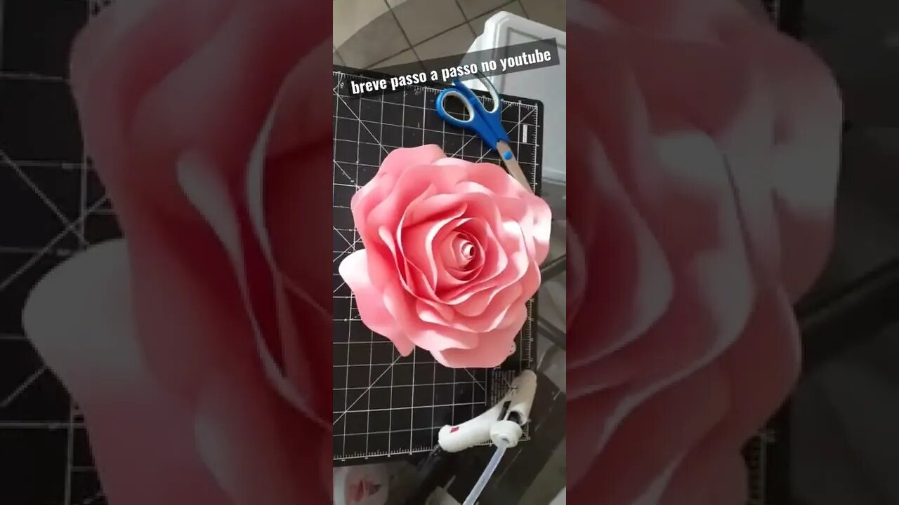 giant paper flower/Flor de papel gigante! #shorts #viralvideos