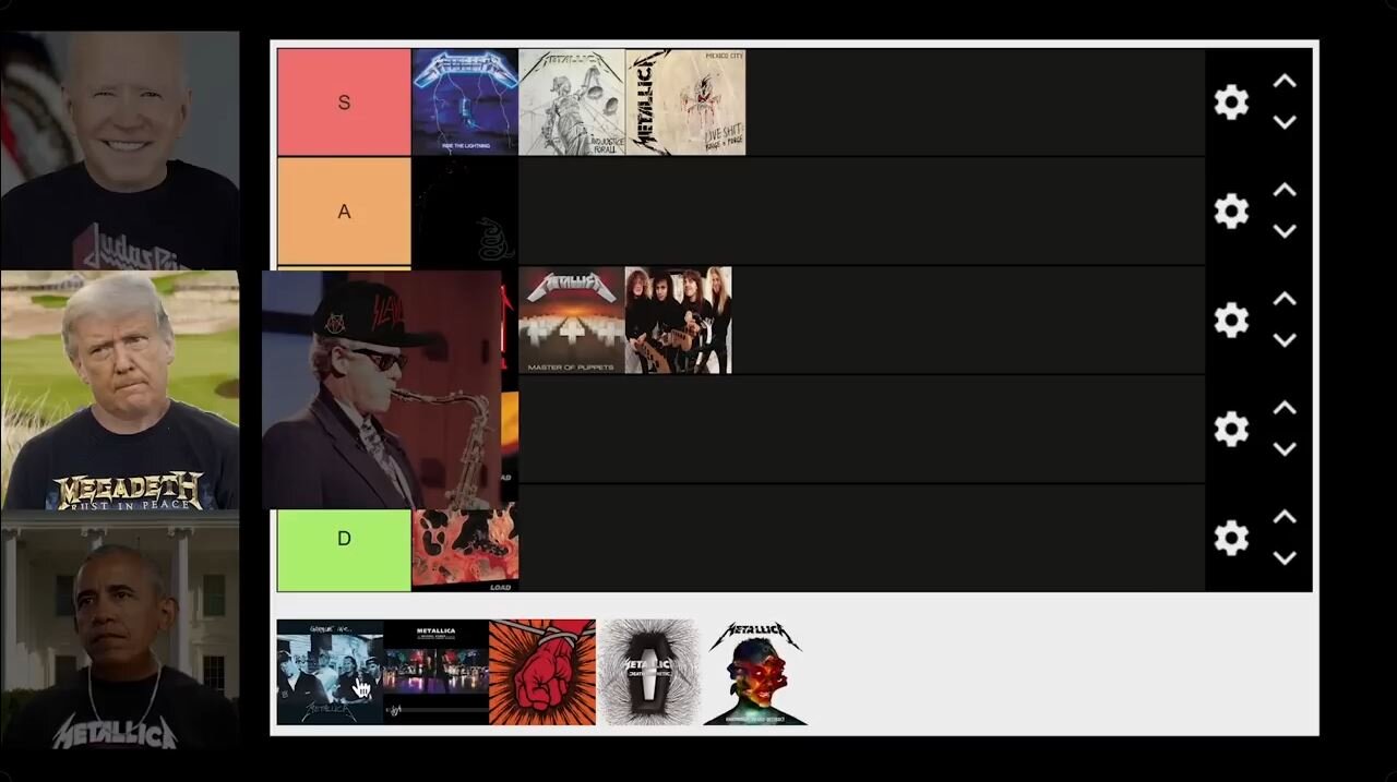AI presidents make a Metallica album tier list - PART 2