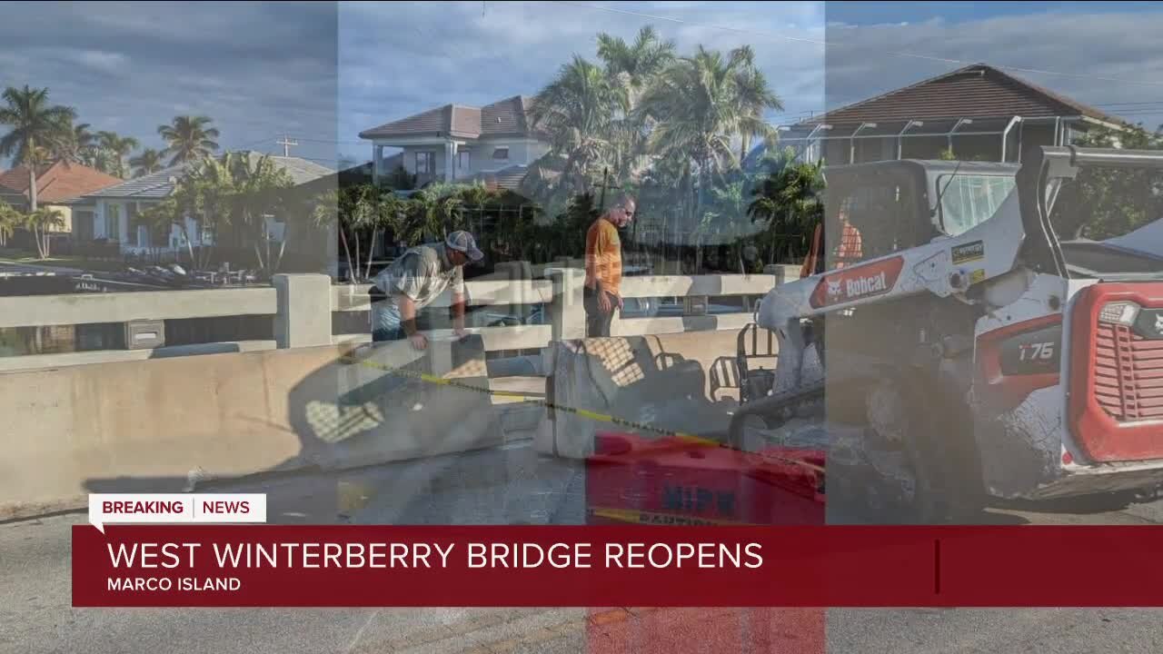West Winterberry Bridge Reopens After Two Day Closure