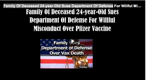 Family Of Deceased 24-year-Old Sues Department Of Defense