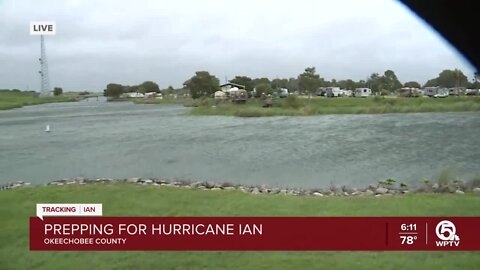 Winds increase in Okeechobee County as Hurricane Ian nears