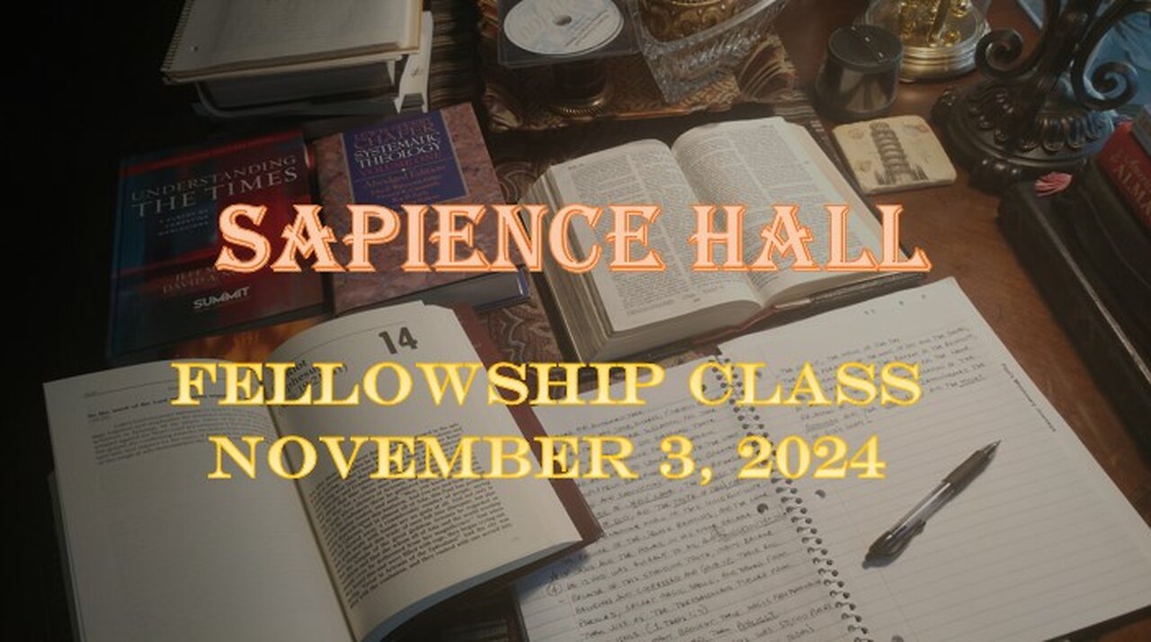 Sapience Hall - Sunday School - Fellowship Class - November 3, 2024 - 1 Thessalonians 4:1-2