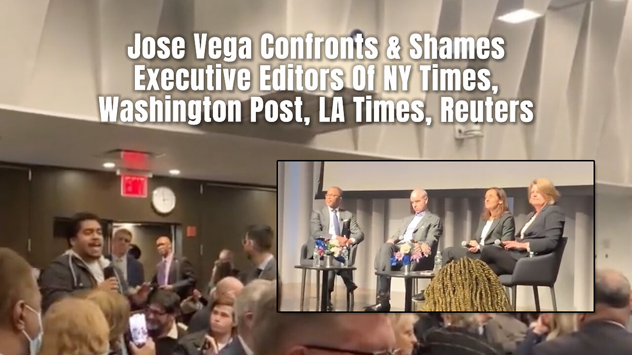 Jose Vega Confronts & Shames Executive Editors Of NY Times, Washington Post, LA Times, Reuters