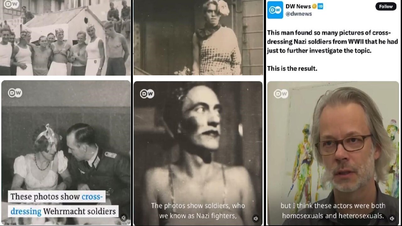 Artist Martin Dammann finds Surprising Number of Photo's of Nazi's Dressed as Women While Researching For a Book