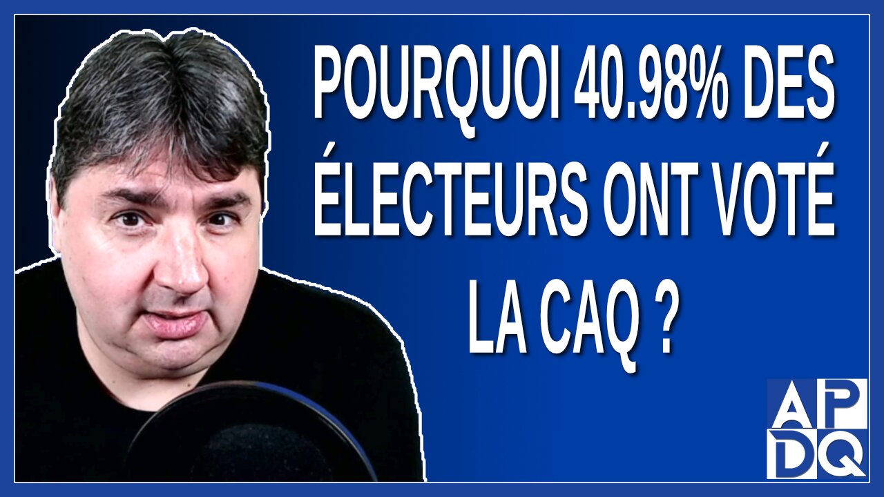 Pourquoi 40% des électeurs ont voté pour la CAQ