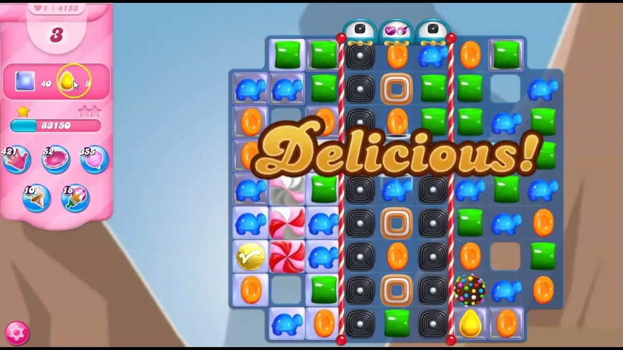 Candy Crush Level 4153 Talkthrough, 12 Moves 0 Boosters