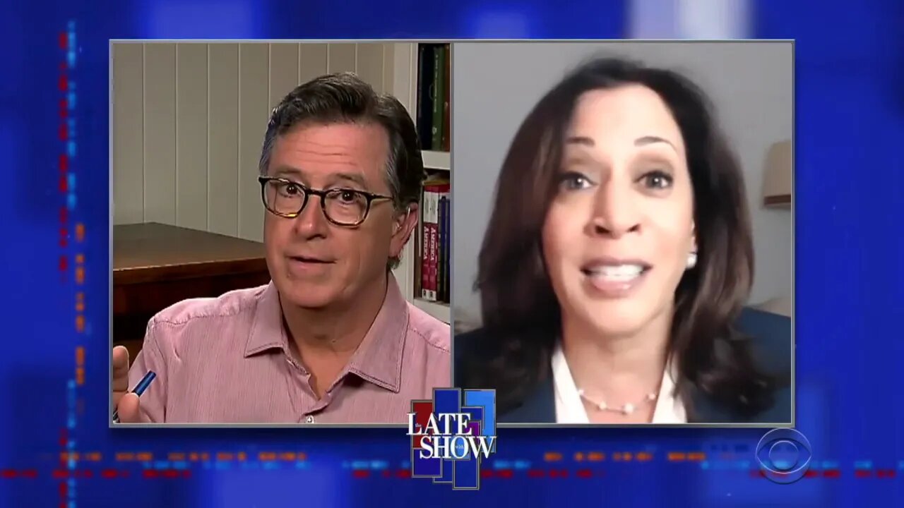 Kamala Harris on The Late Show Protestors will not stop