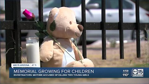 Memorial growing after two children found dead at Phoenix home