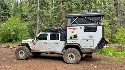 Living in my Jeep Truck Camper Full Time - Relaxing Morning on a Creek in Colorado