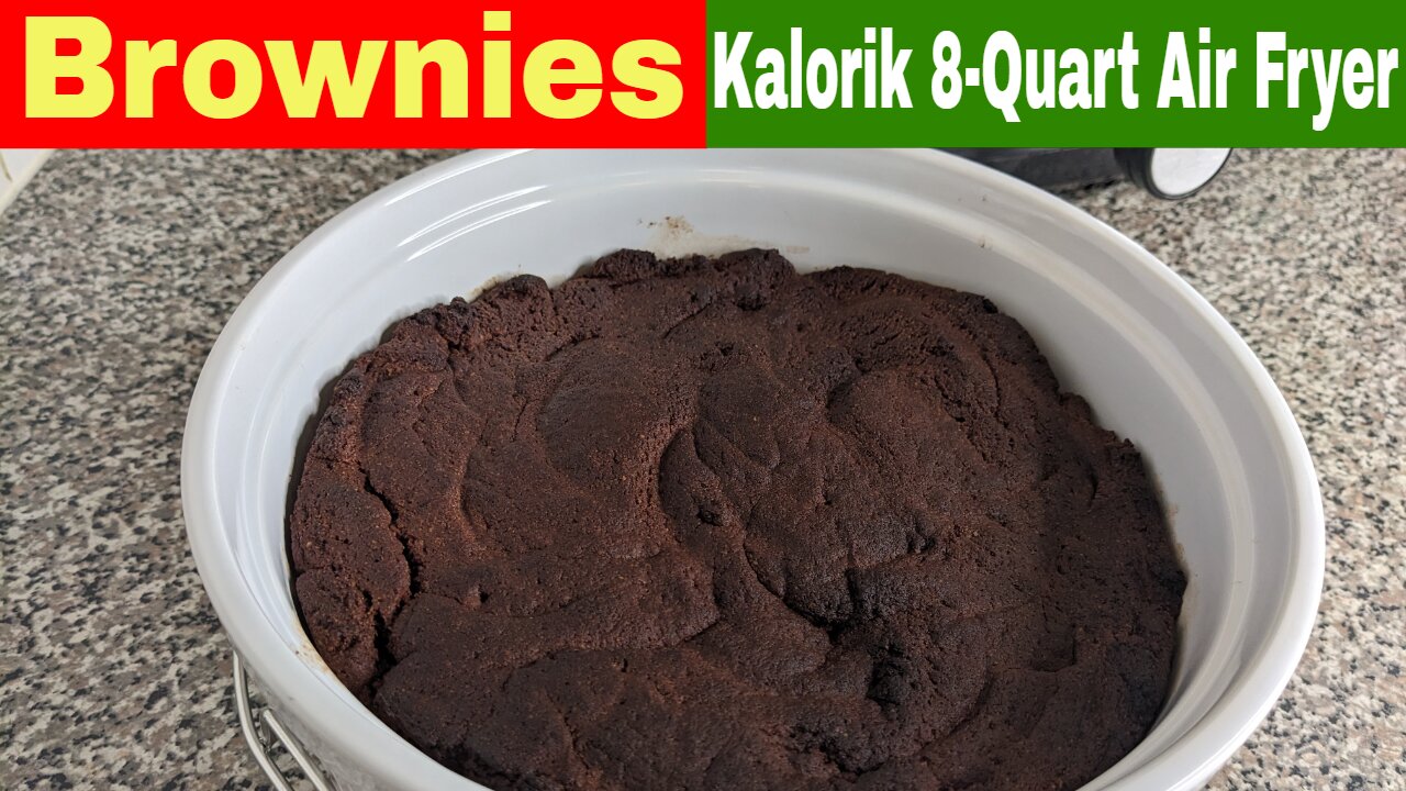 Almond Flour Brownies with Monk Fruit Powder, Kalorik Air Fryer