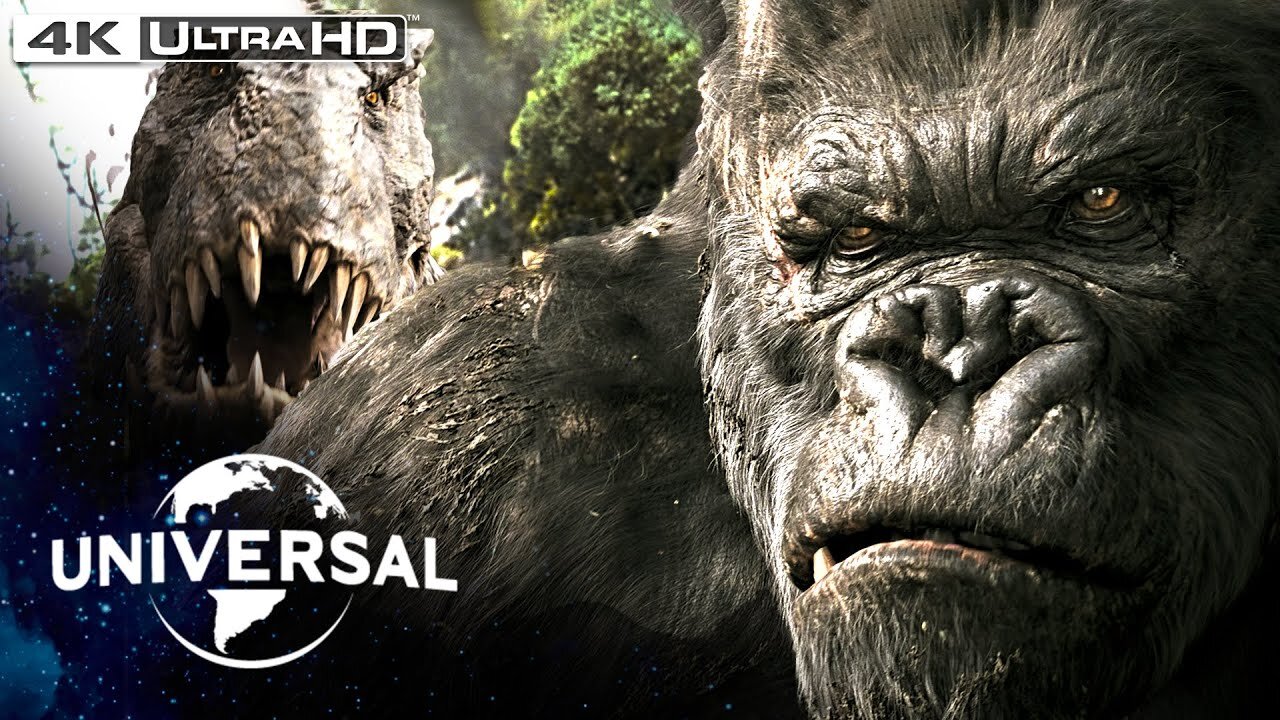 King Kong & V. rex Fight in 4K HDR