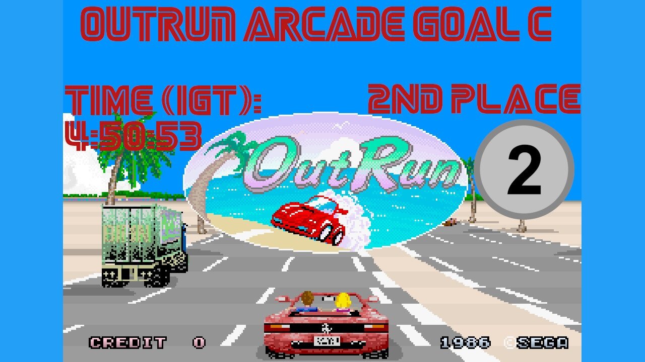 OutRun [Arcade] Goal C [4'50"53] 2nd Place🥈 | アウトラン