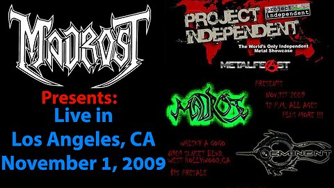 Madrost: Live at the Whisky - Los Angeles, CA November 1, 2009