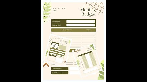 Monthly Budget Planning Template